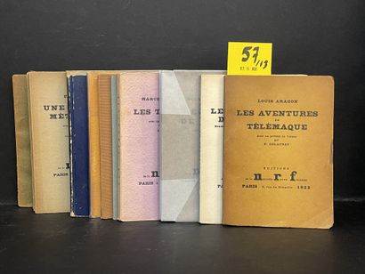 Collection "Une oeuvre, un portrait". P., NRF, 1921-1926, 13 vol. in-12, br.在不同状态下的原始发行。包括。阿拉贡（路易斯）。Les...