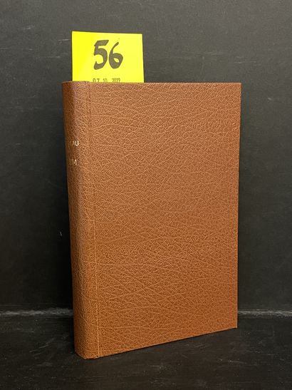 COCTEAU (Jean). 鸦片。排毒的日记。作者的绘画作品。P.，斯托克，1930年，12开本，全棕色摩洛哥珍珠岩，光滑的书脊上有金色的标题，封面是木板。...