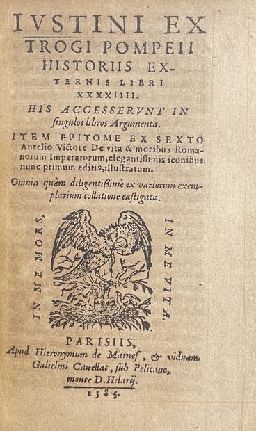 null 来自Pierre Duodo图书馆。 - TROGUE POMPÉE.- Iustini ex Trogi Pompeii historiis externis...