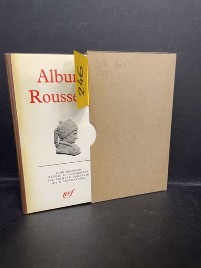 Album Rousseau. P., NRF, "Bibl. de la Pléiade", 1976, in-12, ed. bindings, yellow,...
