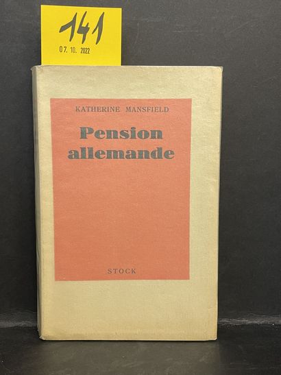 MANSFIELD (Katherine). 德国养老金。P., Stock, 1939, in-12, br.第一版。1/65的编号本，印在Vélin pur...