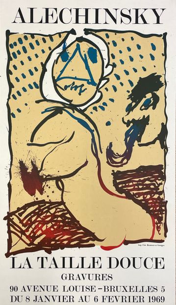 ALECHINSKY (Pierre). "秋祭"（1972年）。彩色石版画。P.，Arte，1972年，支持和主题的尺寸：60 x 40厘米（Charron，35）/IDEM。"La...