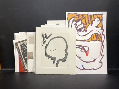 null Maeght - 收集了+/-70张邀请卡（平版印刷、雕刻、胶印），用于在1956年至1990年间由Maeght画廊组织的各种展览。艺术家 :Adami,...