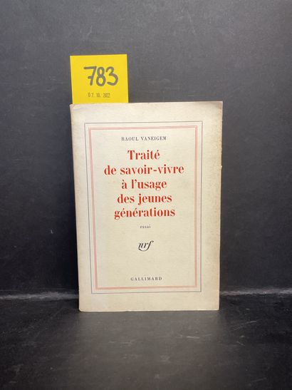 null VANEIGEM（拉乌尔）。年轻人使用的生活知识手册。巴黎，Gallimard，NRF，1967年（1973年3月12日印刷），8°，293页，br....