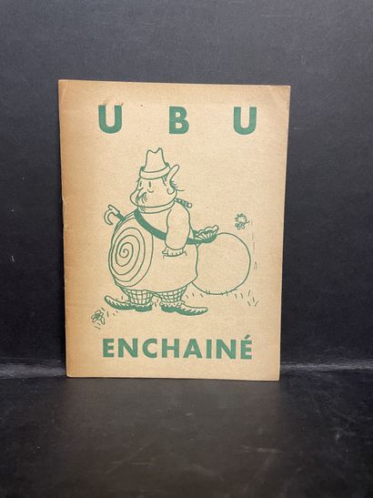 null 马格里特-贾里（阿尔弗雷德）。乌布------链子。为1937年9月22日至26日在巴黎香榭丽舍大街的Ubu enchaîné演出出版的节目单。不常见的第一版，在第二版上有马格利特的绘画插图。1937年为阿尔弗雷德-雅里的两部戏剧："Ubu...