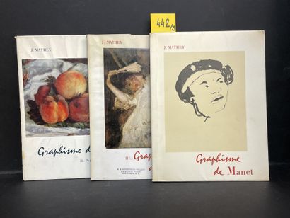 null MATHEY（J.）。马奈的图形。Essai de catalogue raisonné des dessins.P., L'Auteur, 1961-1966,...