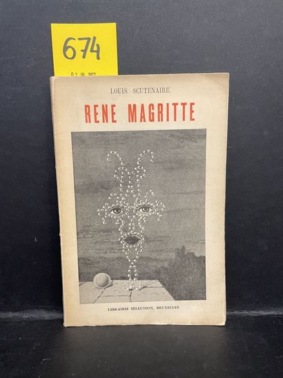 MAGRITTE.- SCUTENAIRE (Louis). 勒内-马格利特。Brux, Librairie Sélection, (1947), 8°, 99...