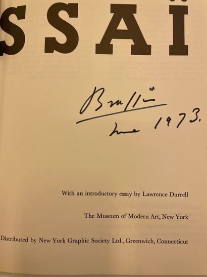 null 布拉赛。附有劳伦斯-杜瑞尔的一篇介绍性文章。N.Y., MoMA, 1968, 8° square, br.第一版，有布拉赛的日期和签名。
