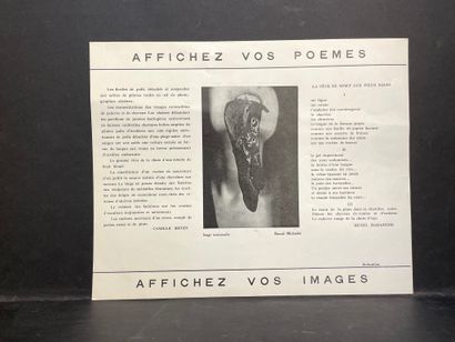 [UBAC].- BRYEN (Camille). "展示你的诗作。Affichez vos images" (1935)。海报正面以黑色印刷，并配有拉乌巴克（笔名Raoul...