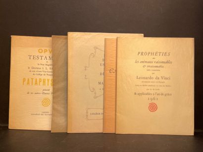 PATAPHYSIQUE.- "Grande collection inquisitive". Réunion de 5 volumes. Comprend :...