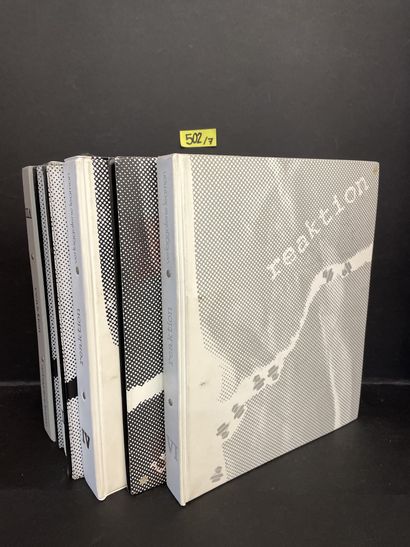 null "Reaktion"。1至7号。杜塞尔多夫，Verlaggalerie Leaman，1975-1983，7卷。4°，片状，装在环形夹子里，由利曼画廊代理的Fluxus团体的艺术家们提供插图。第一版印数为1000册。...