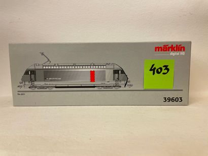 MÄRKLIN. "Motrice électrique Re 4/4 II Turquoise en fonte SBB Cargo". Märklin 39603,...