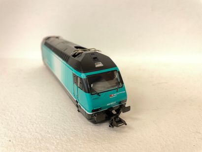 MÄRKLIN. "Motrice électrique Re 4/4 II Turquoise en fonte SBB Cargo". Märklin 39603,...