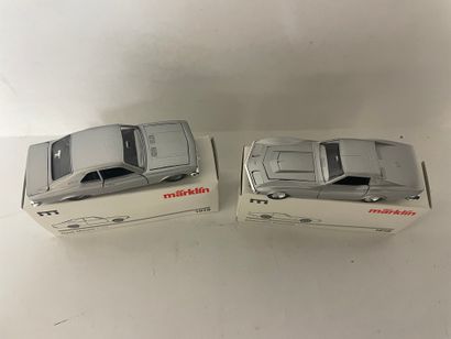 MÄRKLIN. "Chevrolet corvette et Opel Manta 1/43ème Märklin". Etat neuf avec boîtes...