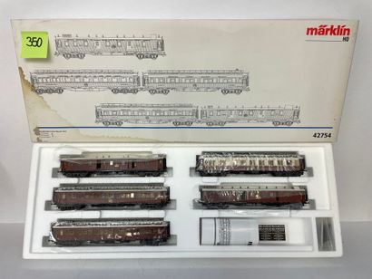 MÄRKLIN. "Coffret train de luxe CIWL avec voitures vers 1910". Märklin 42754. Série...