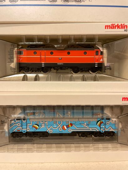 MÄRKLIN. "Motrice électrique orange et noire ÖBB ". Märklin 3160, type 1043, 1988_1992....