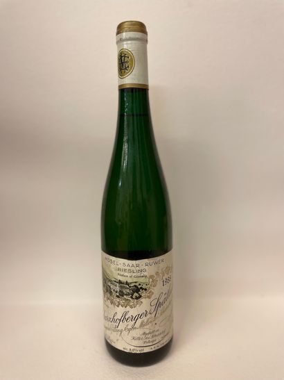 null "Scharzhofberger Spätlese - Egon Müller (1988)。一瓶。状况良好，胶囊完好，标签完好，清晰可辨。在最佳条件...