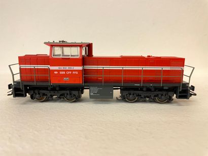 MÄRKLIN. "Motrice diesel de manoeuvres SBB". Märklin 33642, Type Am 842, N°842000-2,...