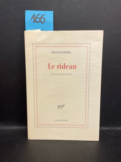 KUNDERA (Milan). Le Rideau。P., NRF, 2005, 8°, br.第一版。1/90的编号本，牛皮纸pur fil，唯一的大纸。状...