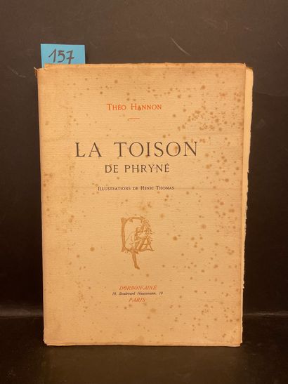 THOMAS, Henri.- HANNON (Théo). 弗莱恩的羊毛》。亨利-托马斯的插图。P., Dorbon-Ainé, (1913), 大4°, br.,...