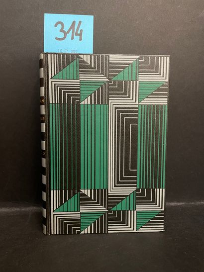 MELVILLE (Herman). 奥姆或太平洋的流浪者。P., NRF, 1951, 8°, 出版商的精装本，根据Mario Prassinos的设计进行装饰。限量750份的牛皮纸印刷版（Huret,...