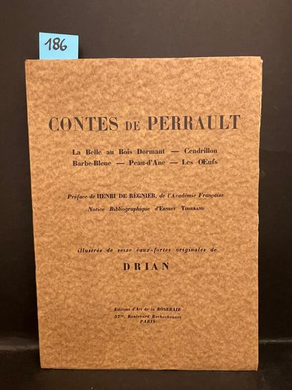 null 德良-佩罗。故事中配有德里安的16幅原始蚀刻画。Henri de Régnier的序言。欧内斯特-蒂塞朗的书目说明。P., La Roseraie, 1922,...