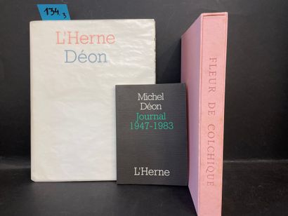 DEON (Michel). 1947-1983年杂志（摘录）。P., L'Herne, 2009, in-12, br.限量85册，编号为1/50，从1到50，作者签名。条件如新/"L'Herne"。米歇尔-德昂。L....