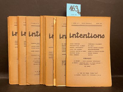 "Intentions". 月刊。第1-23/24号（除了：5、6、9、10、14至18、22）。巴黎，罗马街14号，然后：Adrienne Monnier (7,...