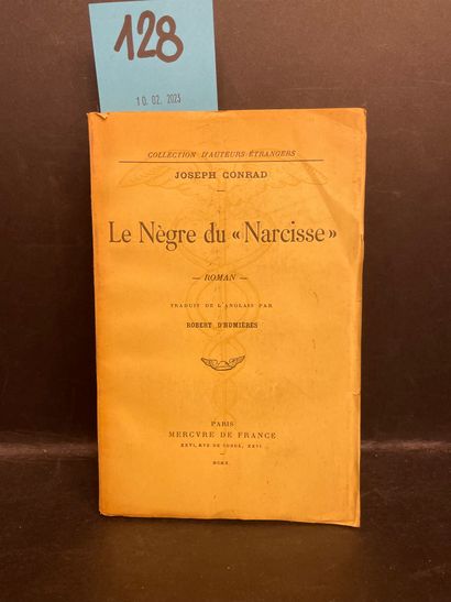 CONRAD (Joseph). 水仙》的黑人。Robert d'Humières从英文翻译过来的。P., Mercure de France, 1910, 8°,...