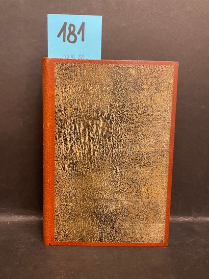 MONTHERLANT (Henry de). 9月的春分。P., Grasset, "Le Trentenaire", 1938年，12开本，黄褐色半鹿皮框架，光滑的书脊上装饰着4个绿色和黑色的小三角片，作者、标题和日期镀金，封面和书脊在证人身上镀金，有拉乌尔-西蒙森的前书信（装订时有德沃夏尔的签名）。第一版。在Japon...