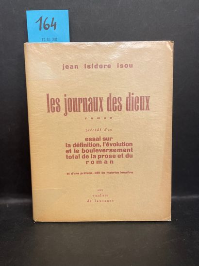 ISOU (Jean Isidore). 神的日记》之前的《散文和小说的定义、演变和全面动荡的论文》。附有Maurice Lemaître的序言。P., Aux...
