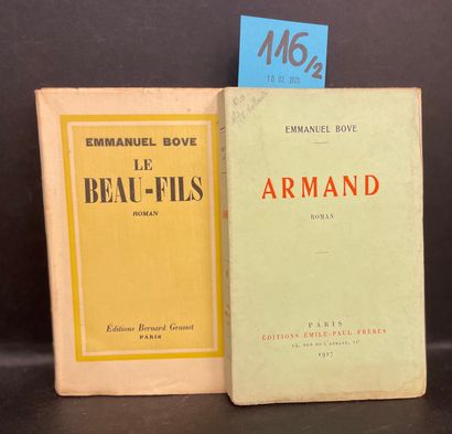 BOVE (Emmanuel). Armand. P., Emile-Paul Frères, 1927, in-12, 205 p., br. (lég. mouill....
