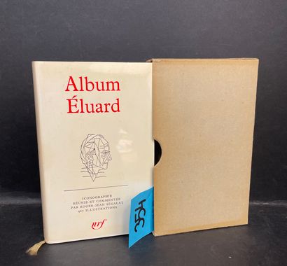Album Eluard. P., NRF, "Bibl. de la Pléiade", 1968, in-12, ed. bindings, yellow,...