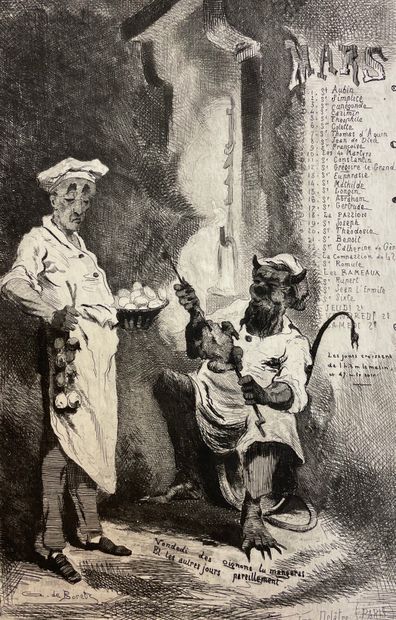 null BORET (A. de) et ULM. Almanach de la Société des aqua-fortistes 1866. P., Cadart...
