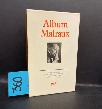 Album Malraux. P., NRF, "Bibl. de la Pléiade", 1986, in-12, rel. édit., rhodoïd,...