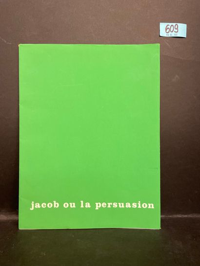 null [奥贝尔坦] - "雅各布或La Persuasion"。包含16张原版绢印画的画册，是在1972年7月4日至9月30日在巴黎韦勒画廊举办的同名展览时出版的。第一版印刷500份，1/100份的第一版，包括1个封面和16个编号和签名的图版。绿色丝印封面下。艺术家...