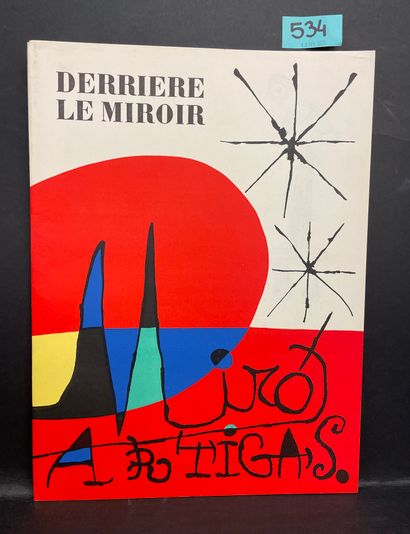 MIRO.- "Derrière le Miroir". N° 87-88-89.米罗和阿蒂加斯。P.，Maeght，1956年，双开本，单行本，封面有插图。雅...