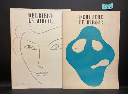 "Derrière le Miroir". N° 33.阿普。P.，Maeght，1950年，双开本，单页，封面有插图。第一版包括让-阿尔普的3幅原始木刻画。Jean...