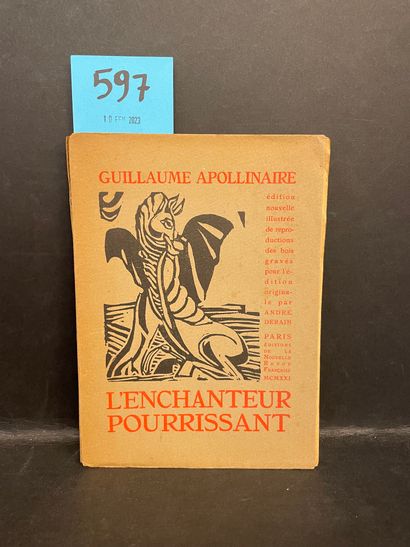 APOLLINAIRE (Guillaume). L'Enchanteur pourrissant.新版图文并茂地再现了安德烈-德兰为原版绘制的木刻画。P., Editions...