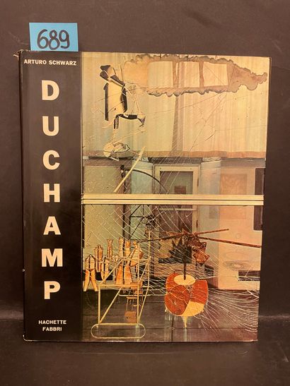 DUCHAMP.- SCHWARZ (Arturo). 马塞尔-杜尚。P., Hachette; Milan, Fabbri, 1973, 4°, 绿布出版商。...