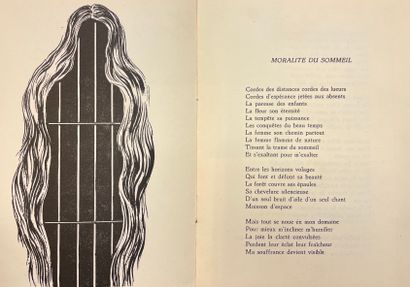 MAGRITTE.- ELUARD (Paul). 睡眠的道德性。雷内-马格利特的绘画作品。安特卫普，L'Aiguille aimantée，1941年，12开...