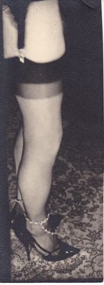 MOLINIER (Pierre). "My legs" (1966). Silver print, unsigned. Size : 11,2 x 4,2 cm...