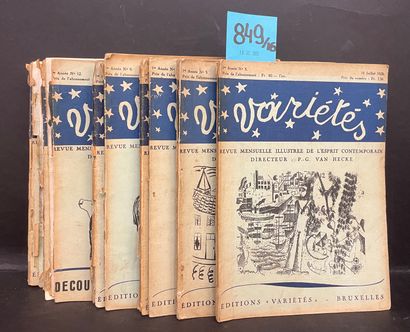 "Variétés". 当代思想的月度插图评论。导演：P.-G. Van Hecke。Brux, "Variétés", 1928-1930, 16卷，大8°，br....