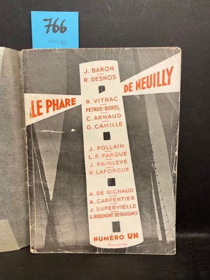 MAN RAY.- "Le Phare de Neuilly.N° 1.月度评论由Lise Deharme指导。主编：乔治-里贝蒙-德萨尼耶。Neuilly-sur-Seine,...
