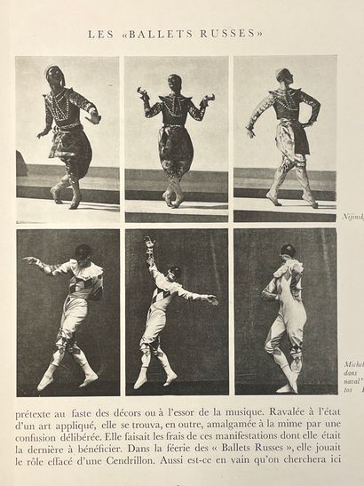 LEVINSON (André). 今天的舞蹈。研究。注意事项。肖像画。巴黎，Duchartre et Van Buggenhoudt，1929年，大4°，517页，400张照片的复制品（Man...