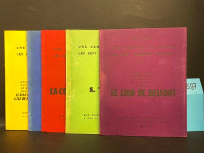 ERNST (Max). 善良的一周》或《七大资本要素》。小说。P., Editions Jeanne Bucher, 1934, 5 quires 4°, br.,...
