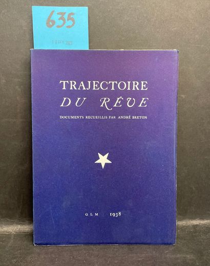 BRETON (André). 梦的轨迹。P., GLM, 1938, in-12, br.第一版印数为325份，1/300的藏书牛皮纸，有特殊封面，标题为 "Trajectoire...