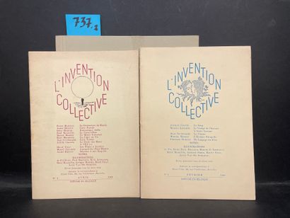 null "L'Invention collective"。每两个月出版一次的杂志，由Raoul Ubac指导。N°1和2。[Jette, Impr. René-J....