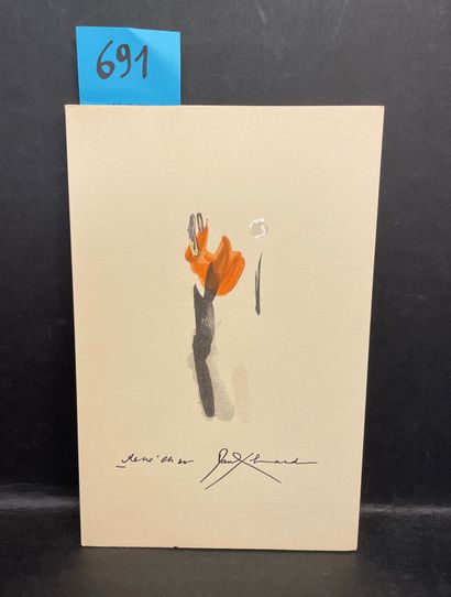 ELUARD (Paul) et CHAR (René). 两首诗。P.，Jean Hugues，1960年，大8开本，软封面，有衬垫的盒子。封面装饰有勒内-夏...