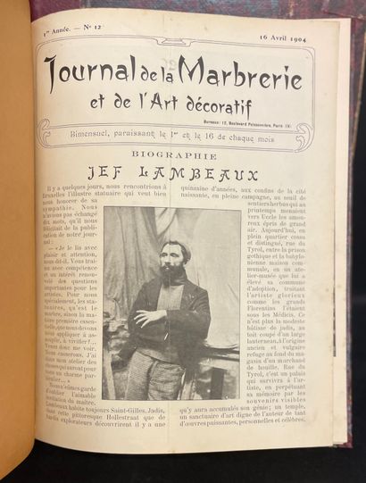 null Journal de la marbrerie et de l'art décoratif. N° 12, 17, 19, 22, 25, 28, 53,...